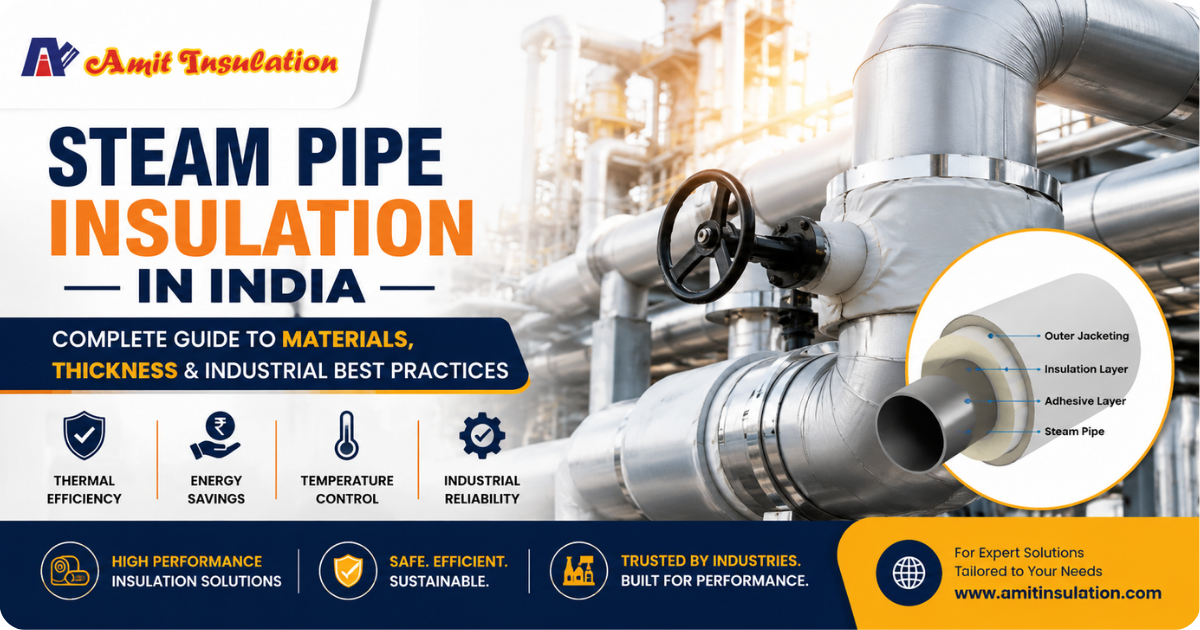 You are currently viewing Steam Pipe Insulation in India — Complete Guide to Materials, Thickness & Industrial Best Practices