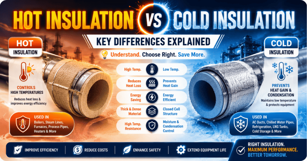 Cold Vs Hot Riser Hot Insulation vs Cold Insulation: Key Differences Explained